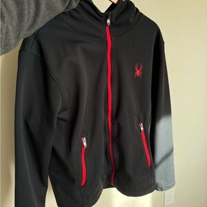 Spider Black Jacket with Red Accents